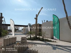 banderas publicitarias y promocionales personalizadas para desarrollos inmobiliarios hechas en banderolas mexicanas