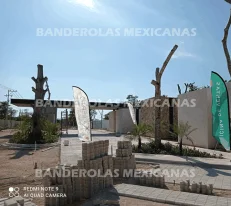 banderas publicitarias y promocionales personalizadas para residenciales hechas en banderolas mexicanas