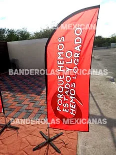 banderas sublimadas personalizadas para campaña electoral hecha en banderolas mexicanas