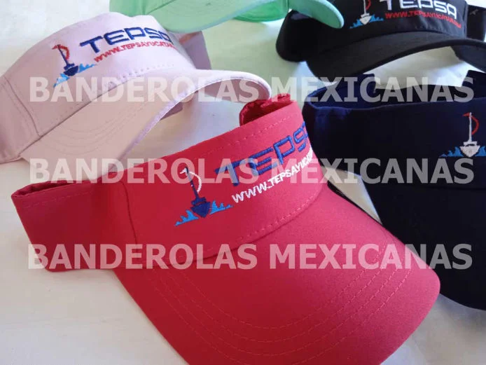 Gorras y viceras sublimadas personalizadas en banderolas mexicanas