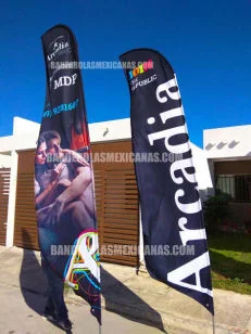 banderas publicitarias y promocionales personalizadas hechas en banderolas mexicanas