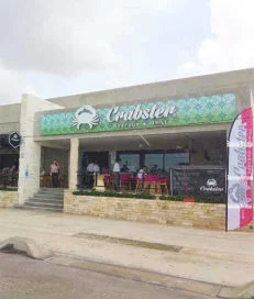 banderas publicitarias y promocionales personalizadas para restaurante crabster merida yucatan hechas en banderolas mexicanas