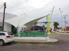 banderas publicitarias y promocionales personalizadas para silver fish merida hechas en banderolas mexicanas