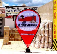 banderas publicitarias y promocionales personalizadas para materiales de construccion la perseverancia hechas en banderolas mexicanas