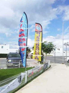 banderas publicitarias y promocionales personalizadas para lavandería hechas en banderolas mexicanas