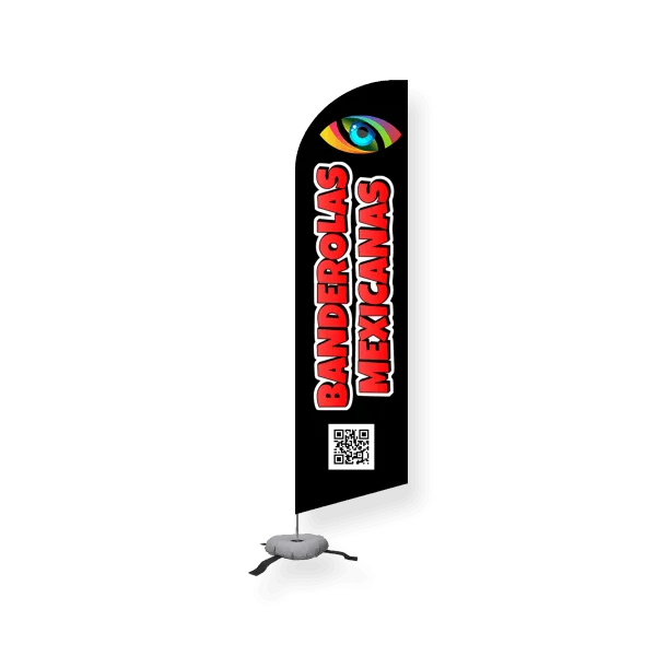 Banderola tipo vela personalizada de 2, 3 y 4 metros para publicidad exterior