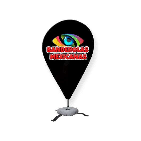 banderola akatoy en hecha en forma de pin point o simbolo de ubicacion