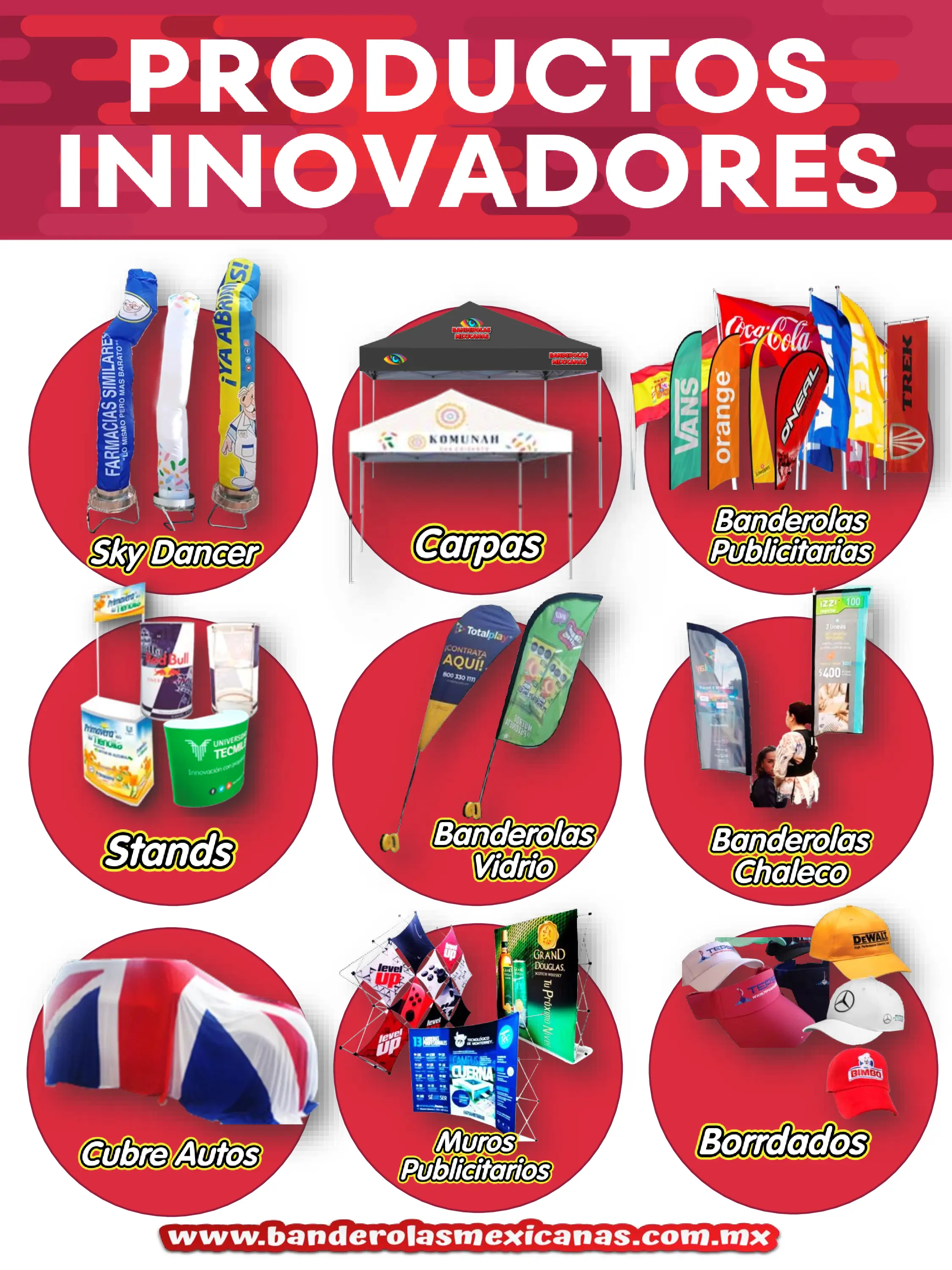 Banderolas Mexicanas Fábrica de publicidad con 10 años de experiencia personalizando